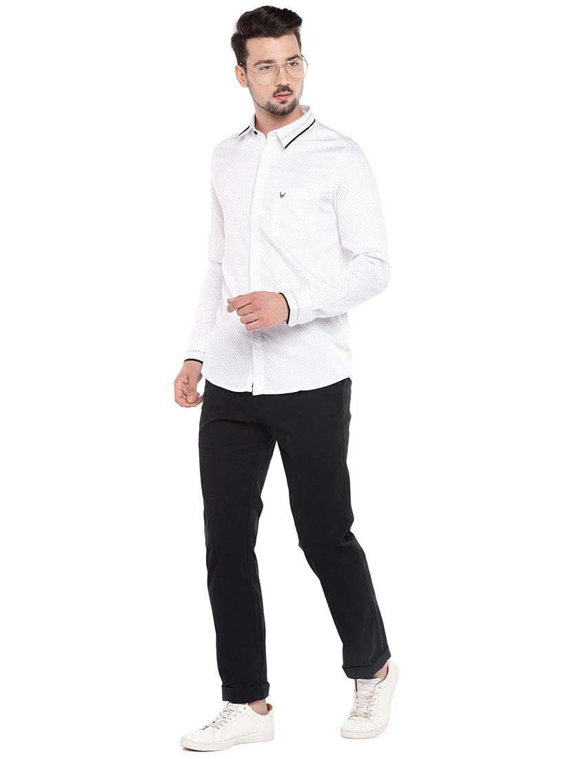 white slim fit casual shirt - 16299009 - Zoom Image - 4