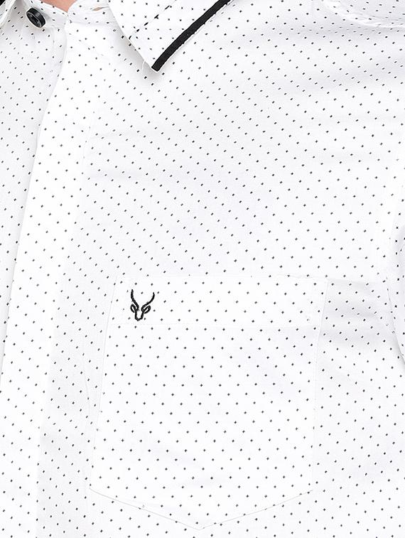 white slim fit casual shirt - 16299009 - Zoom Image - 5