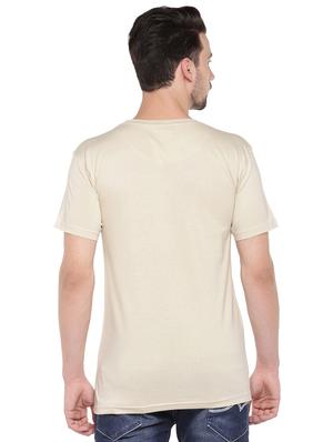 beige typographic chest print t-shirt - 16299058 - Standard Image - 3