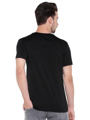 black typographic chest print t-shirt - 16299072 - Standard Image - 3
