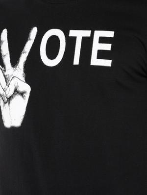 black typographic chest print t-shirt - 16299072 - Standard Image - 5