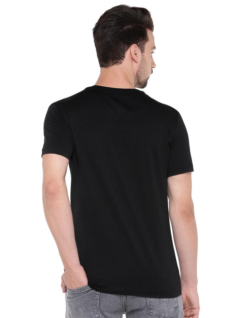 black typographic chest print t-shirt - 16299072 - Zoom Image - 3