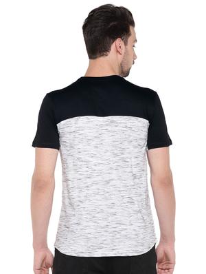 white melange cut & sew t-shirt - 16299099 - Standard Image - 3