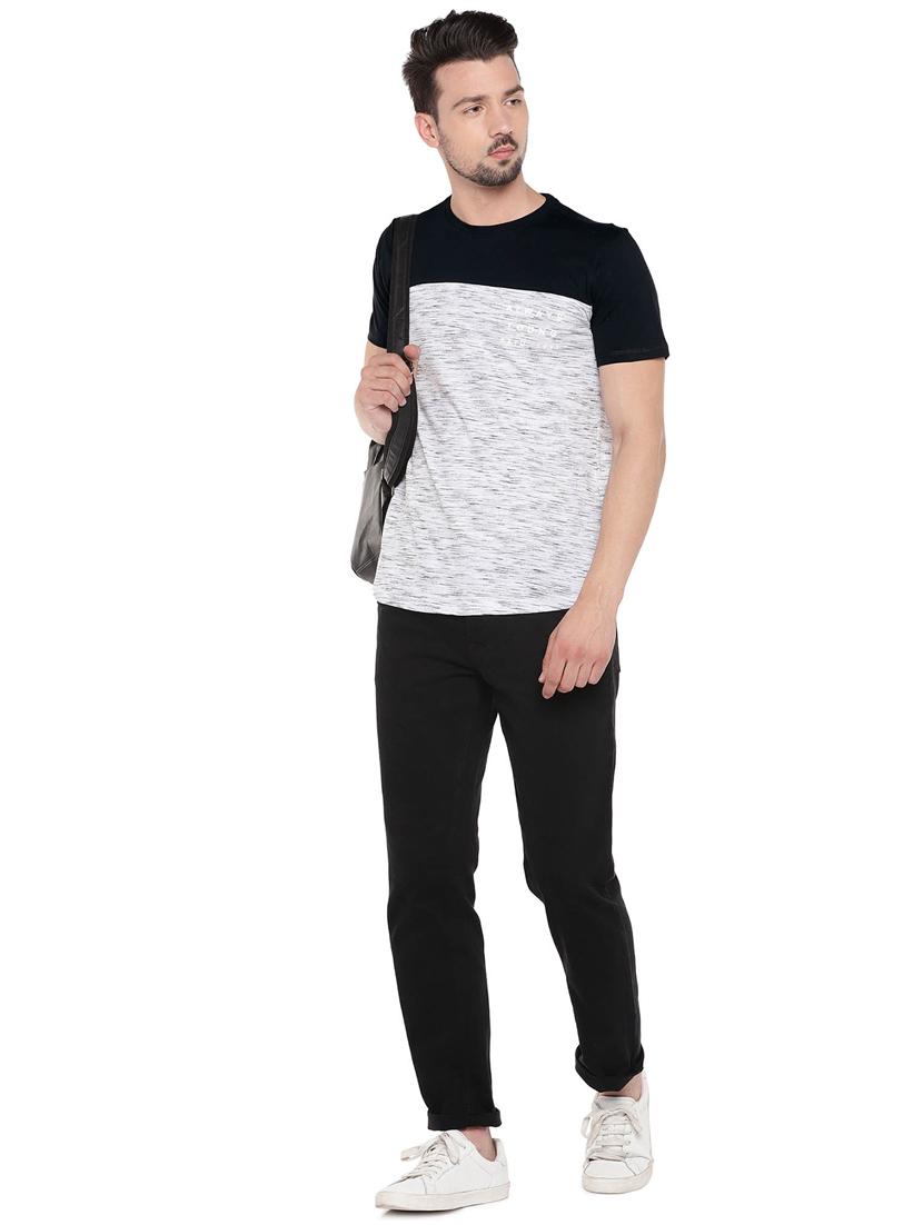 white melange cut & sew t-shirt - 16299099 - Zoom Image - 4