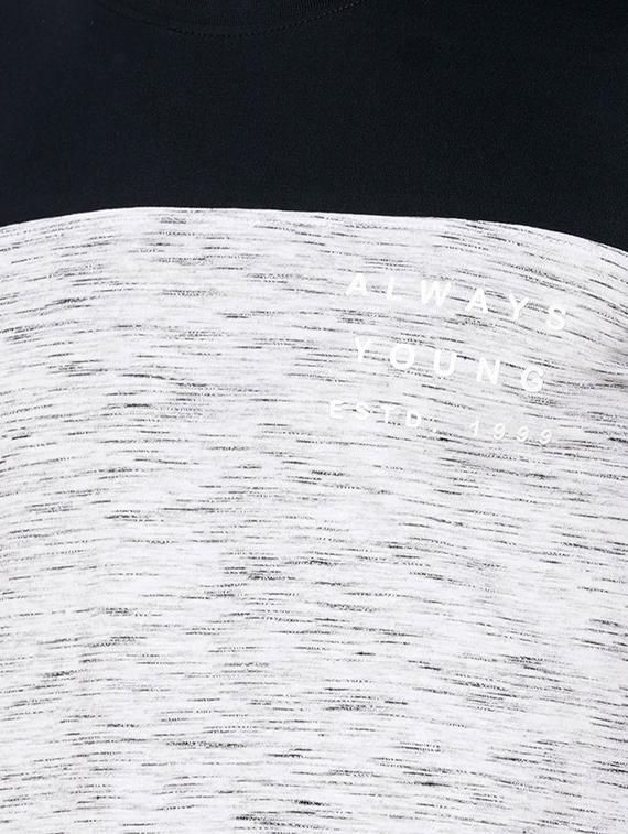 white melange cut & sew t-shirt - 16299099 - Zoom Image - 5