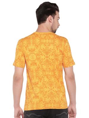 yellow tropical all over print t-shirt - 16299103 - Standard Image - 3