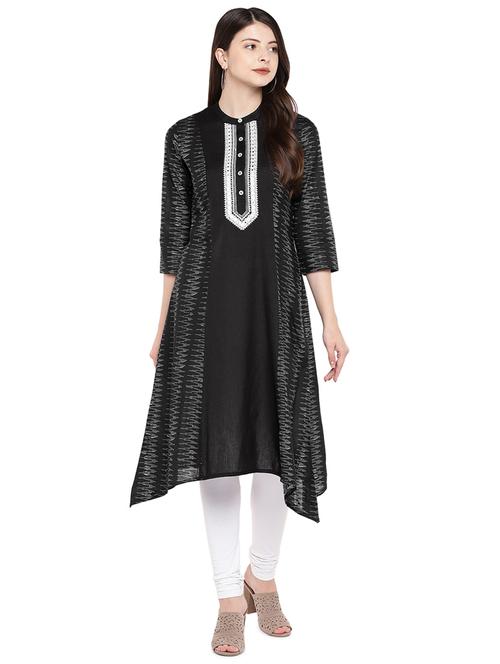 printed a-line kurta - 16299178 - Standard Image - 1