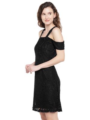 floral laced a-line dress - 16299210 - Standard Image - 2