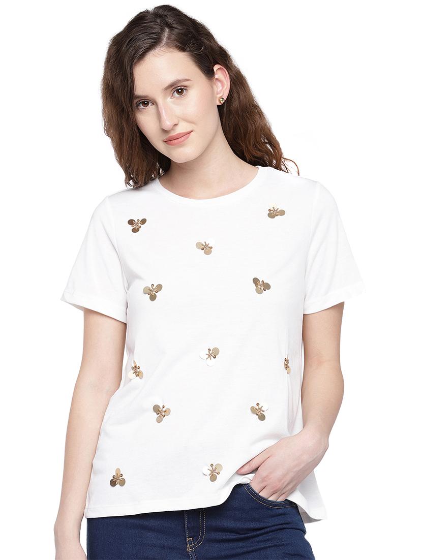 crew neck embellished top - 16299258 - Zoom Image - 1