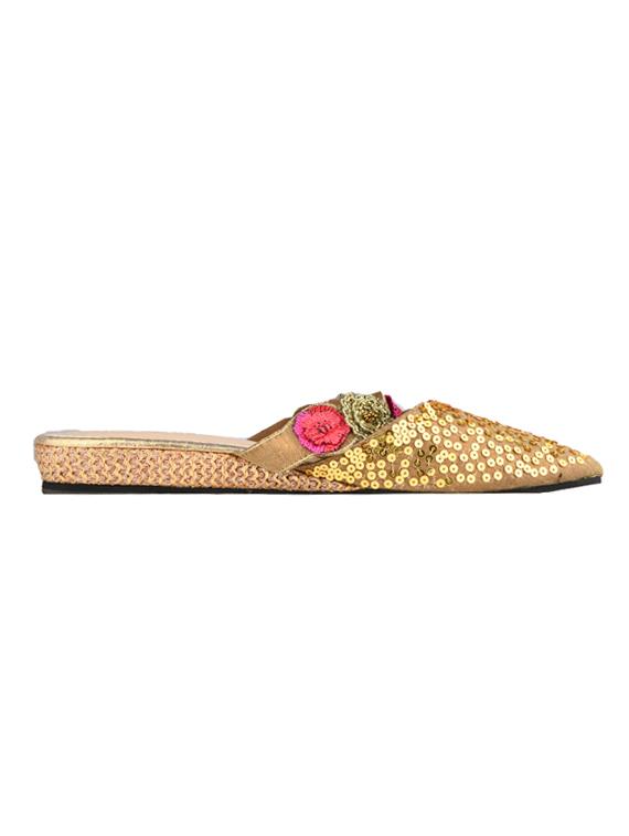 gold slip on mules - 16300373 - Zoom Image - 2