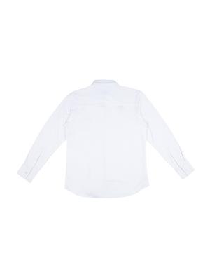 white cotton solid shirt - 16300609 - Standard Image - 2