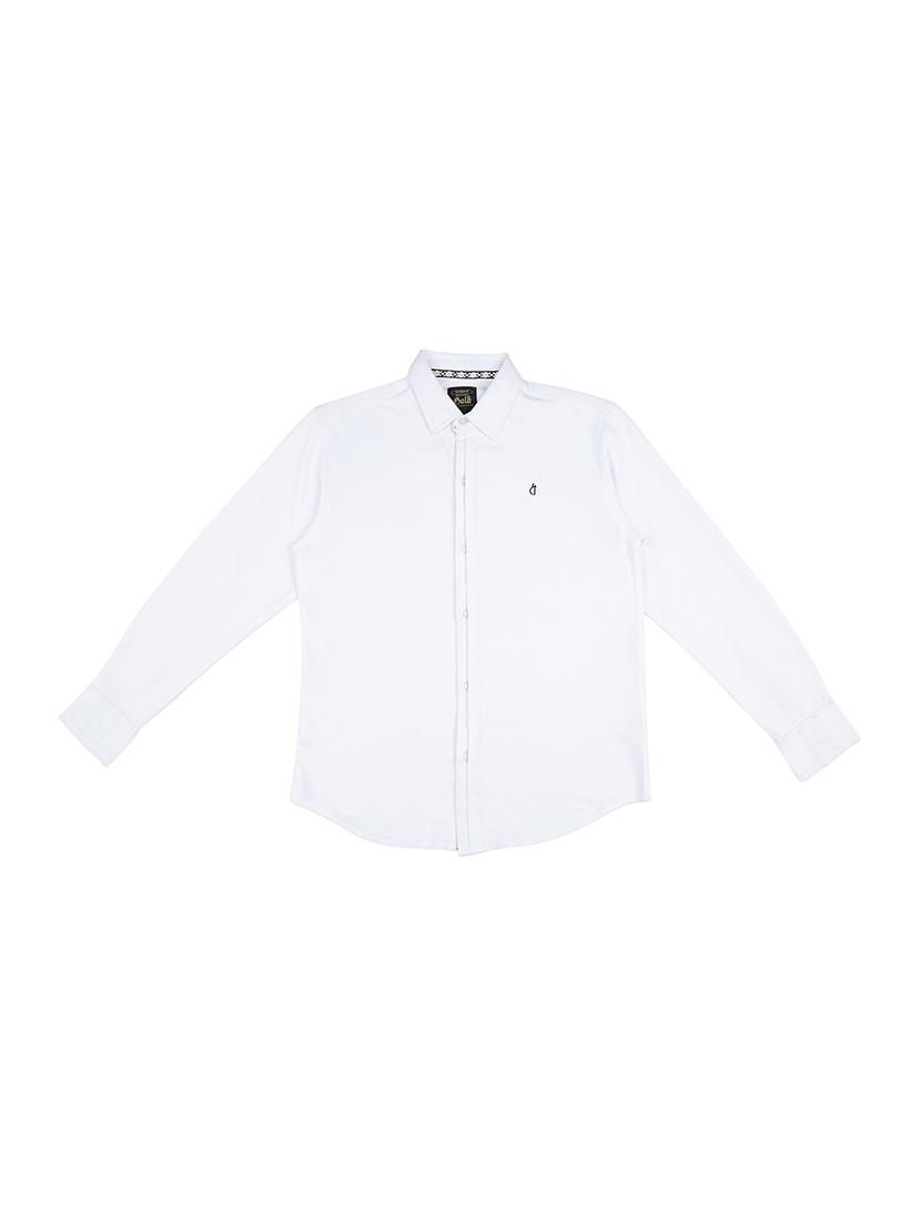 white cotton solid shirt - 16300609 - Zoom Image - 1