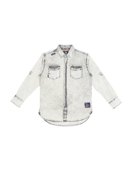 curve hem pocket patched shirt - 16300671 - Standard Image - 1