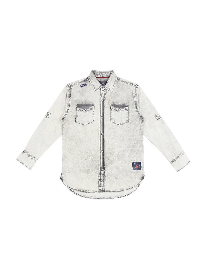 curve hem pocket patched shirt - 16300671 - Zoom Image - 1