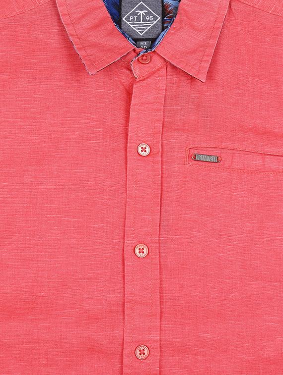 red cotton shirt - 16300674 - Zoom Image - 3