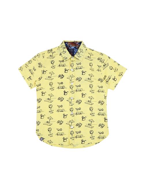 curved hem quirky print shirt - 16300678 - Standard Image - 1