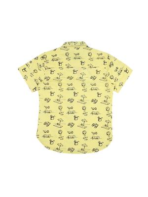 curved hem quirky print shirt - 16300678 - Standard Image - 2