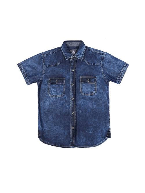 curve hem pocket patched shirt - 16300680 - Standard Image - 1