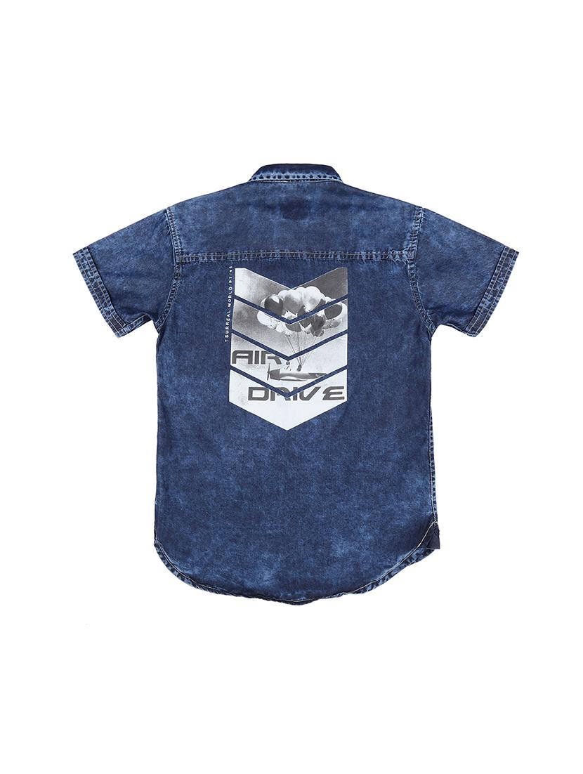 curve hem pocket patched shirt - 16300680 - Zoom Image - 2