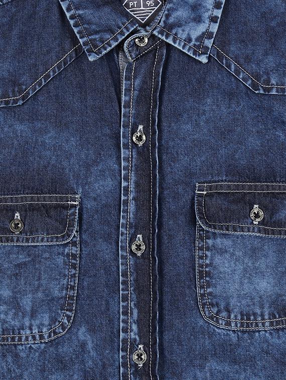 curve hem pocket patched shirt - 16300680 - Zoom Image - 3