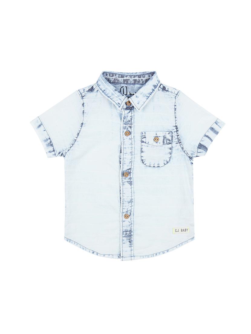 short sleeved washed shirt - 16300690 - Zoom Image - 1