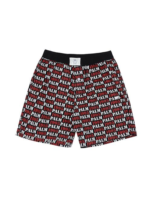 black cotton printed shorts - 16300738 - Standard Image - 1