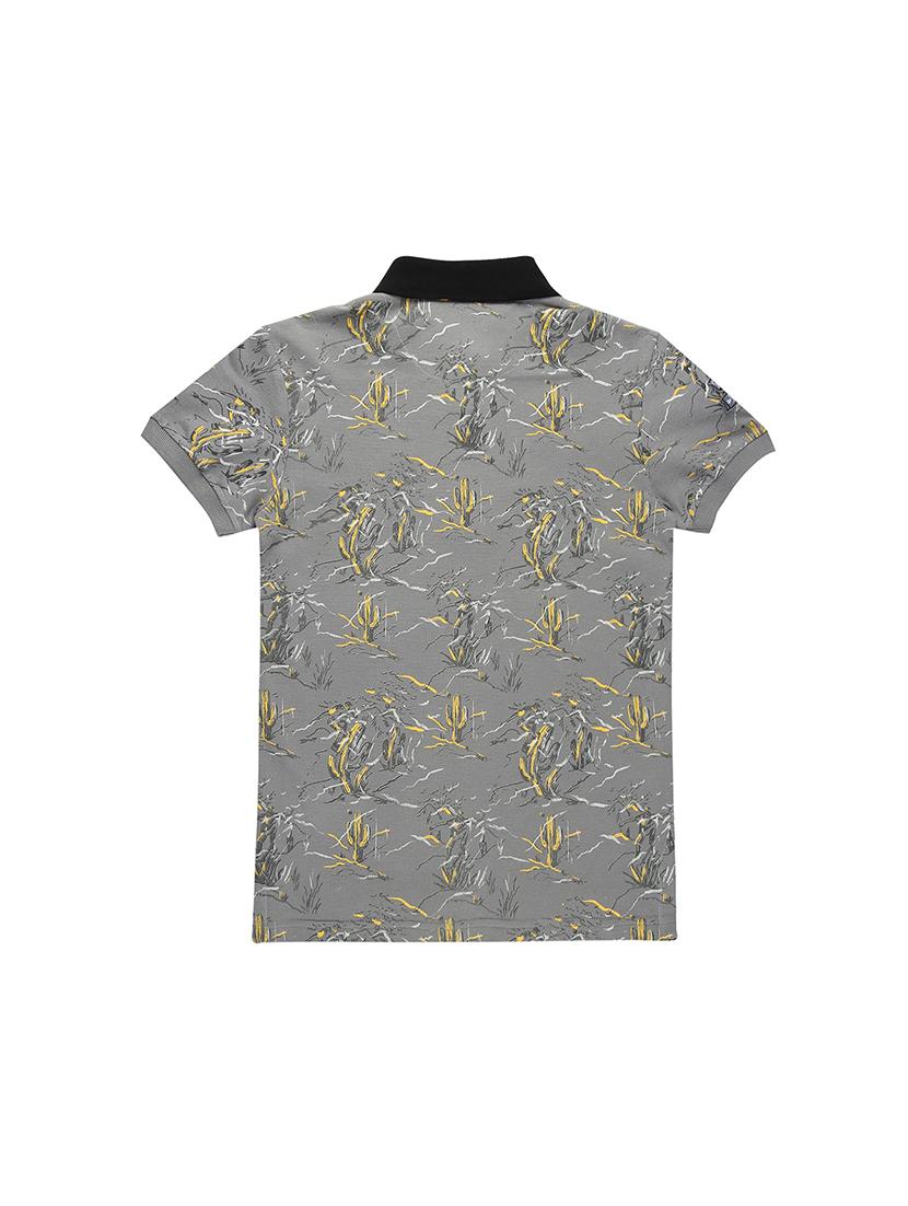polo neck abstract print t-shirt - 16300750 - Zoom Image - 2
