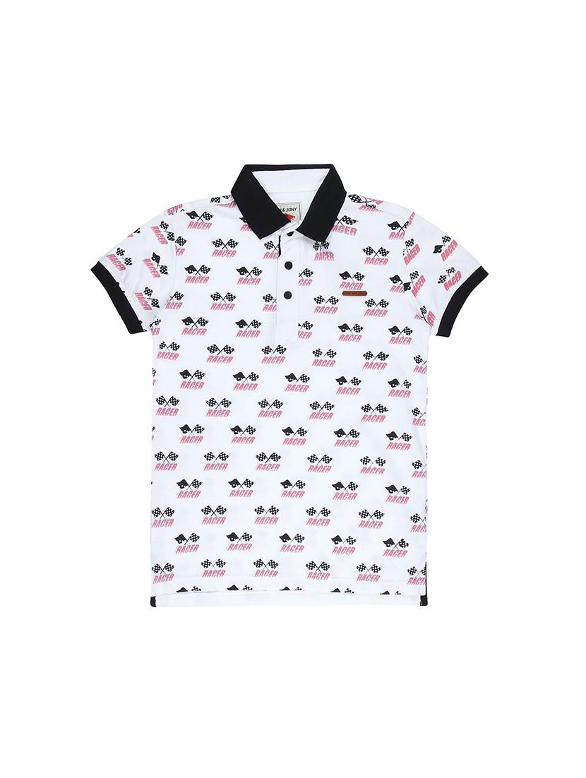 polo neck quirky print t-shirt - 16300757 - Zoom Image - 1
