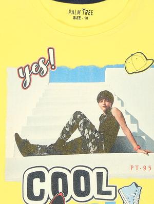 round neck graphic print t-shirt - 16300777 - Standard Image - 3