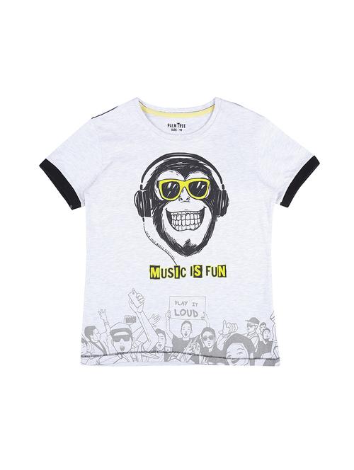 round neck quirky print t-shirt - 16300811 - Standard Image - 1