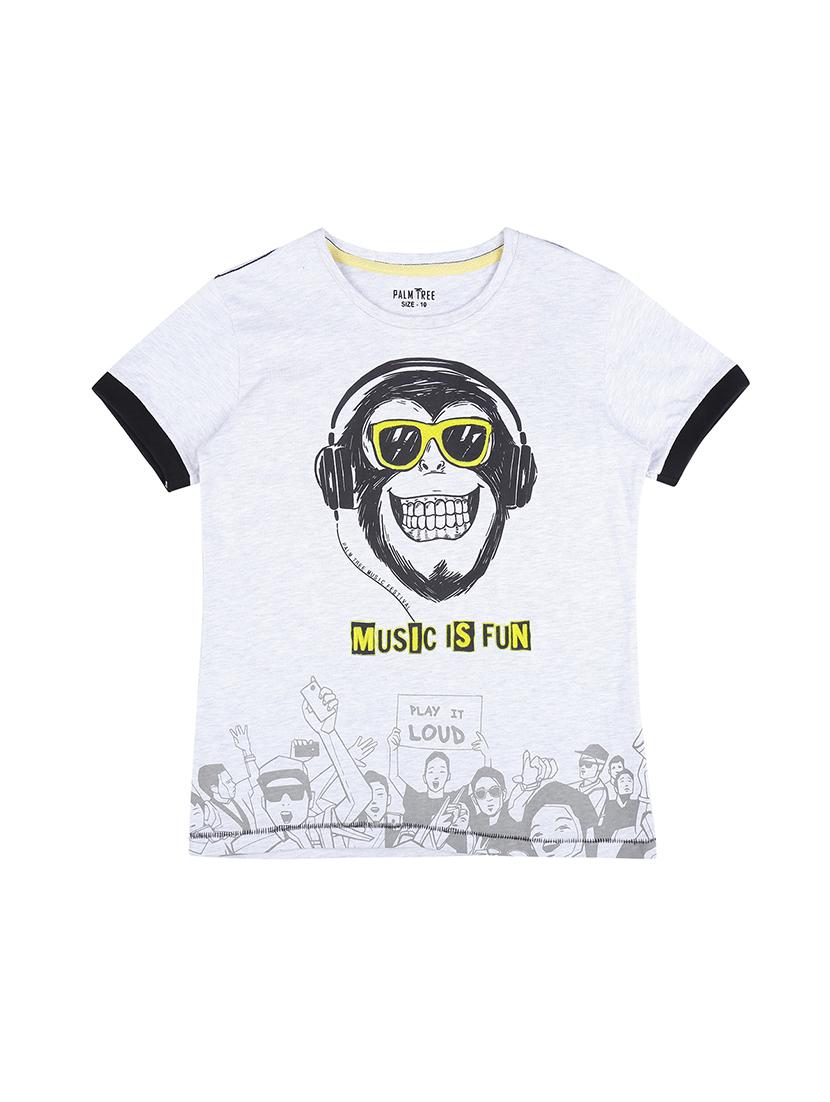 round neck quirky print t-shirt - 16300811 - Zoom Image - 1