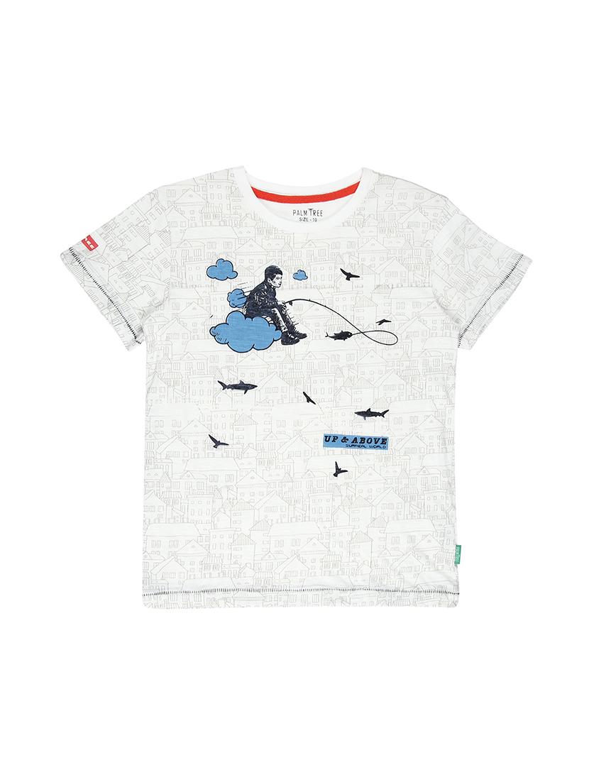 round neck quirky print t-shirt - 16300831 - Zoom Image - 1