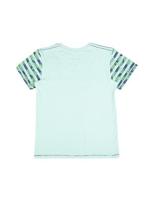 blue cotton blend graphic t-shirt - 16300835 - Standard Image - 2