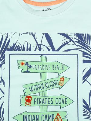 blue cotton blend graphic t-shirt - 16300835 - Standard Image - 3
