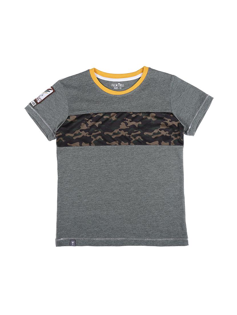 grey cotton blend camouflage t-shirt - 16300851 - Zoom Image - 1