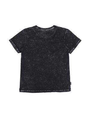 black cotton blend dyed t-shirt - 16300862 - Standard Image - 2