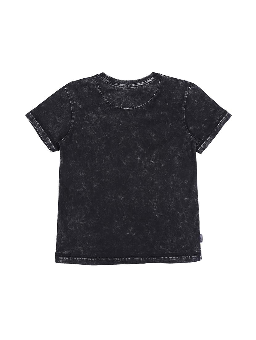 black cotton blend dyed t-shirt - 16300862 - Zoom Image - 2
