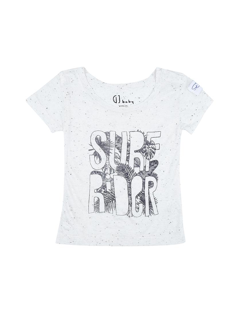 white cotton blend graphic t-shirt - 16300898 - Zoom Image - 1