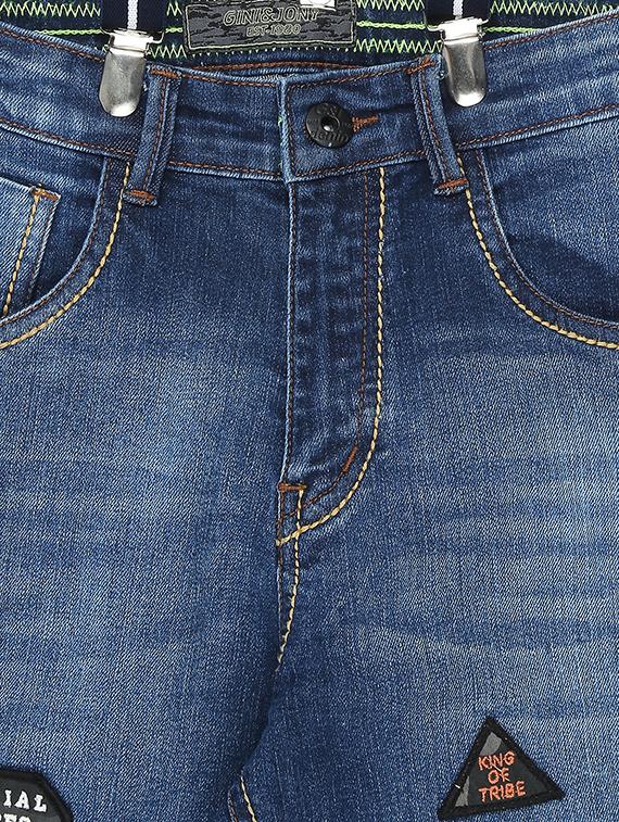 stone washed distressed jeans - 16300968 - Zoom Image - 3
