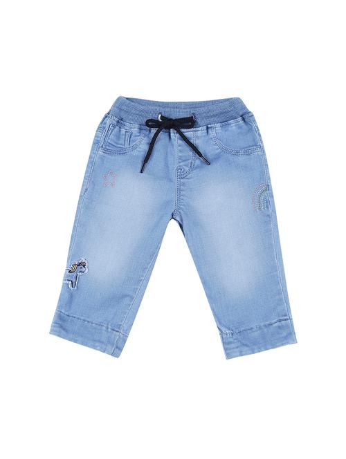 blue denim washed three fourth - 16300979 - Standard Image - 1