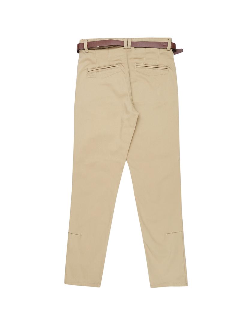 beige cotton blend casual trouser - 16301199 - Zoom Image - 2