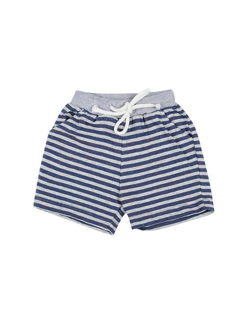 grey cotton striped shorts - 16301210 - Standard Image - 1