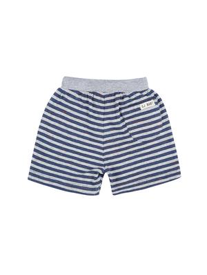 grey cotton striped shorts - 16301210 - Standard Image - 2