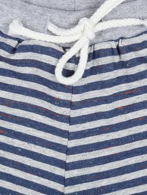grey cotton striped shorts - 16301210 - Standard Image - 3