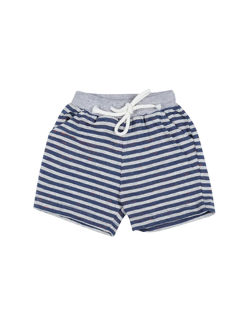 grey cotton striped shorts - 16301210 - Zoom Image - 1