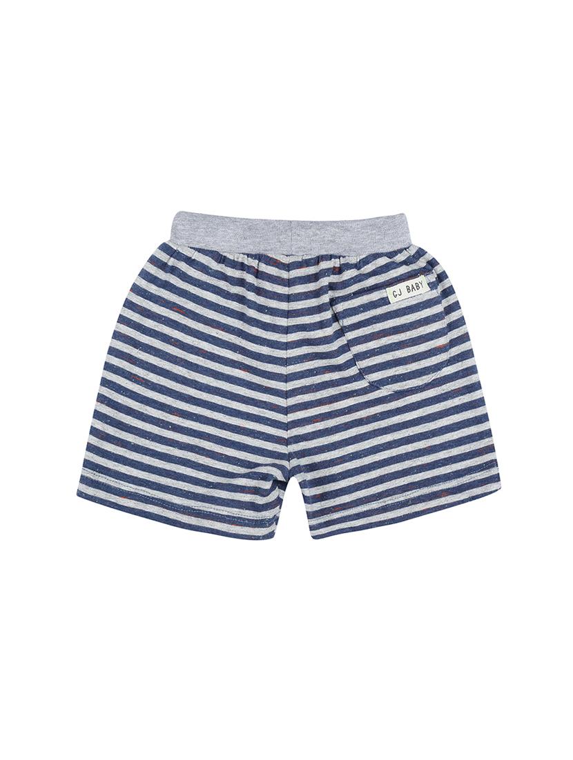 grey cotton striped shorts - 16301210 - Zoom Image - 2