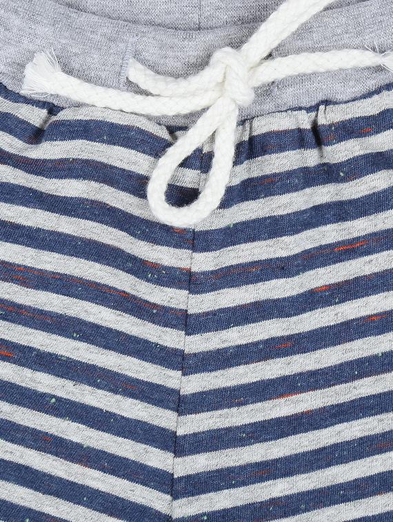 grey cotton striped shorts - 16301210 - Zoom Image - 3