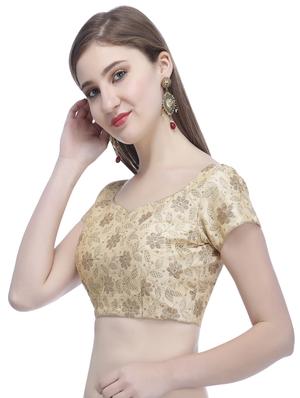gold raw silk embroidered blouse - 16301342 - Standard Image - 2