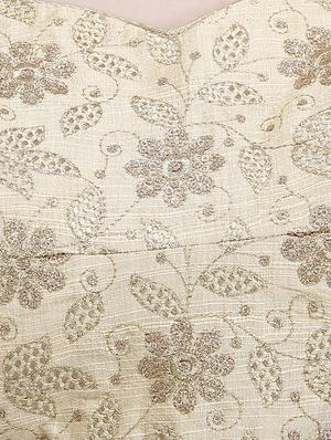 gold raw silk embroidered blouse - 16301342 - Standard Image - 4