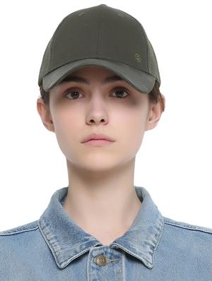 green cotton cap - 16301443 - Standard Image - 3
